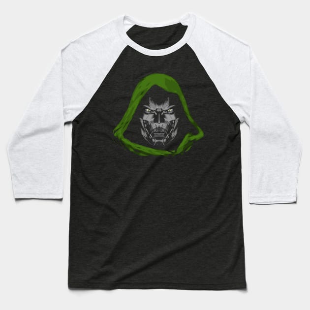 Dr Doom Baseball T-Shirt by AlternateRealiTEE